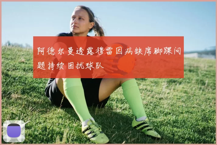 阿德尔曼透露穆雷因病缺席脚踝问题持续困扰球队
